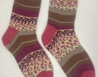 Calcetines tejidos a mano / Talla 4-5 del Reino Unido