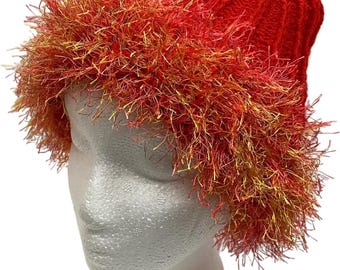 Gorro de canalé tejido a mano para adultos (tamaño mediano)