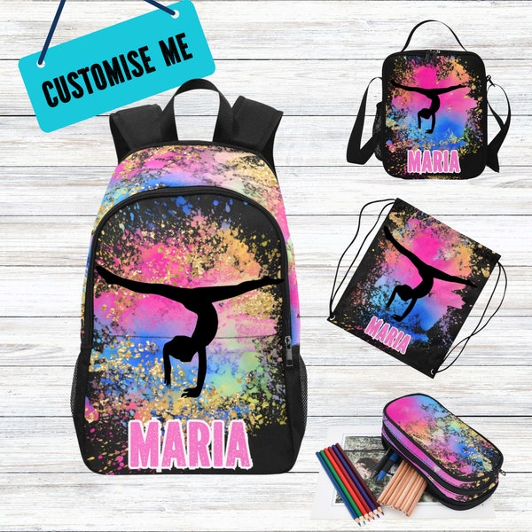 Personalized Gymnastics Backpack For Teens, Gymnastics Bag for Kids, Gymnastics Rucksack for Teenagers, Gift for Gymnast Bag With Name on