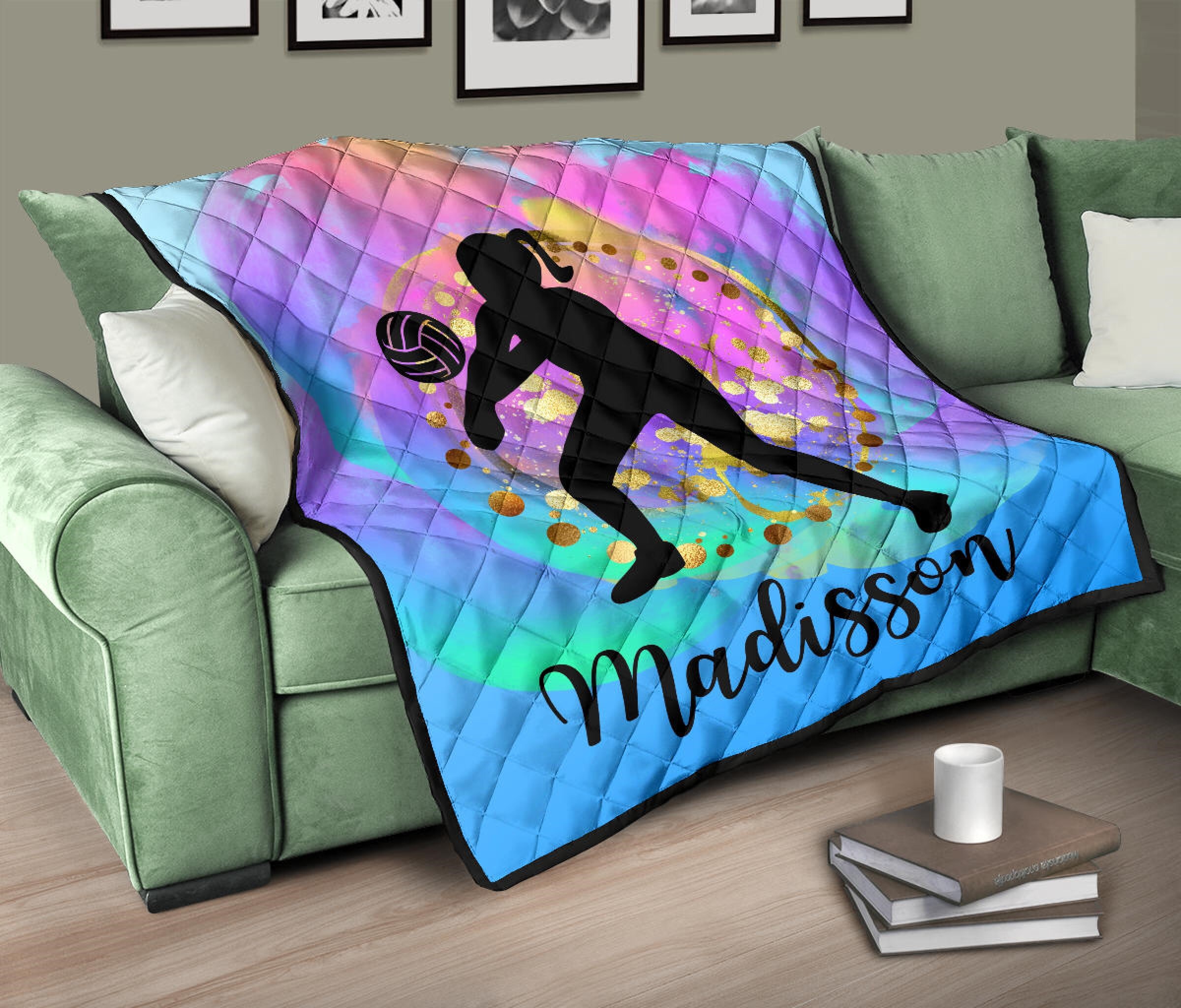 Personalized Girls Volleyball Quilt Cover Set Personalise Etsy