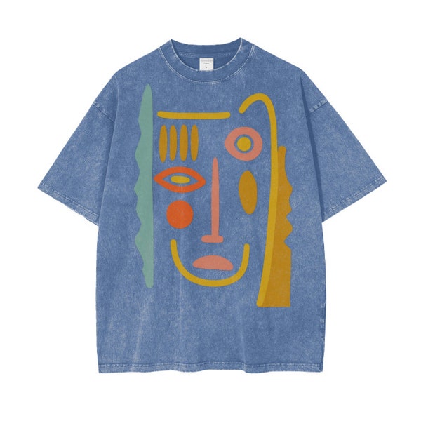 Picasso Abstract Face Shirt, Oversized Abstract Art Shirt, Trendy Tees, Contemporary  Shirt, Face Shirt Eyes TShirt, Artsy Tshirt