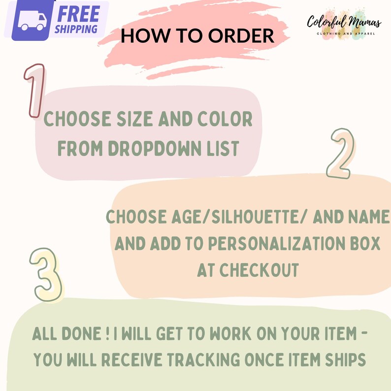 a list of things to order from a store