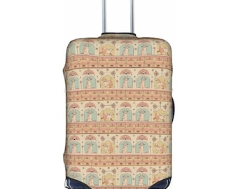 Funda para equipaje con diseño de gatos aztecas para niños y adultos.