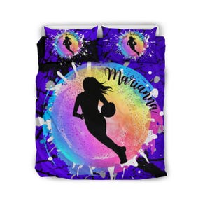 Personalized Basketball Bedding With Name On, Customized Bed Cover For Girls  Basketball Players, Cool Gift for Basketball Girls Bedroom