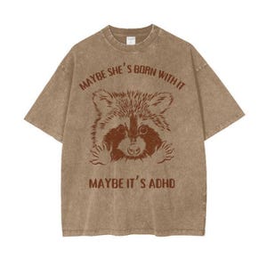 Women's Funny ADHD Shirt, Women's Funny ADHD tShirts With Raccoons On image 9