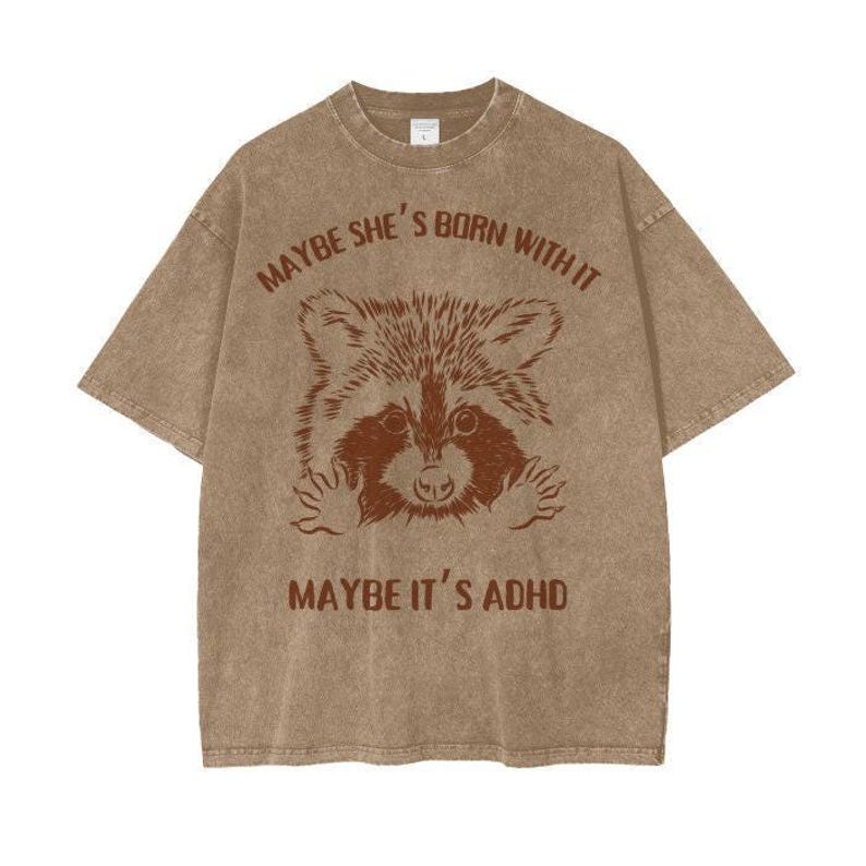 Women's Funny ADHD Shirt, Women's Funny ADHD tShirts With Raccoons On image 9