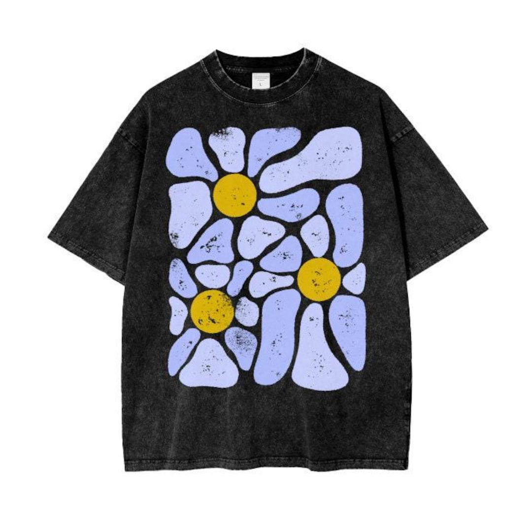 Graphic Tees for Men With Flowers On, Abstract Art Shirt, - Etsy