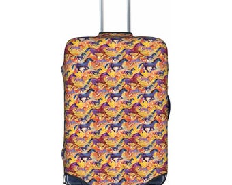 Funda para maleta con diseño de caballo, fundas para equipaje