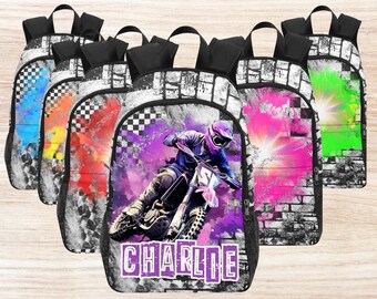 Mochilas para motocross infantiles, mochilas personalizadas para