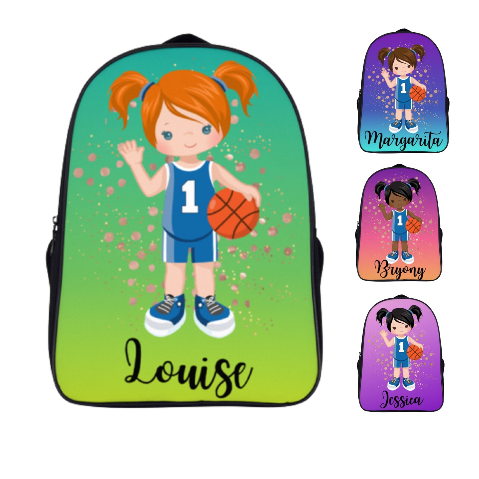 Basketball Bag for Girls Fully Customizable Personalised Etsy