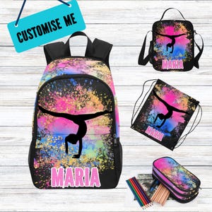 Sac à dos de gymnastique personnalisé pour adolescents, sac de gymnastique pour enfants, sac à dos de gymnastique pour adolescents, cadeau pour gymnaste, sac avec nom
