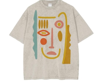 Picasso Abstract Face Shirt, Oversized Abstract Art Shirt,