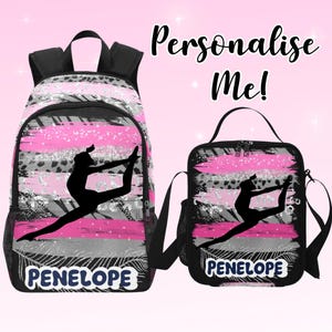 Sac à dos de danse personnalisé pour fille - Sac à dos de danse personnalisé avec nom - Cartable pour danseuses, cadeau pour danseuse Back School Convient pour ordinateur portable