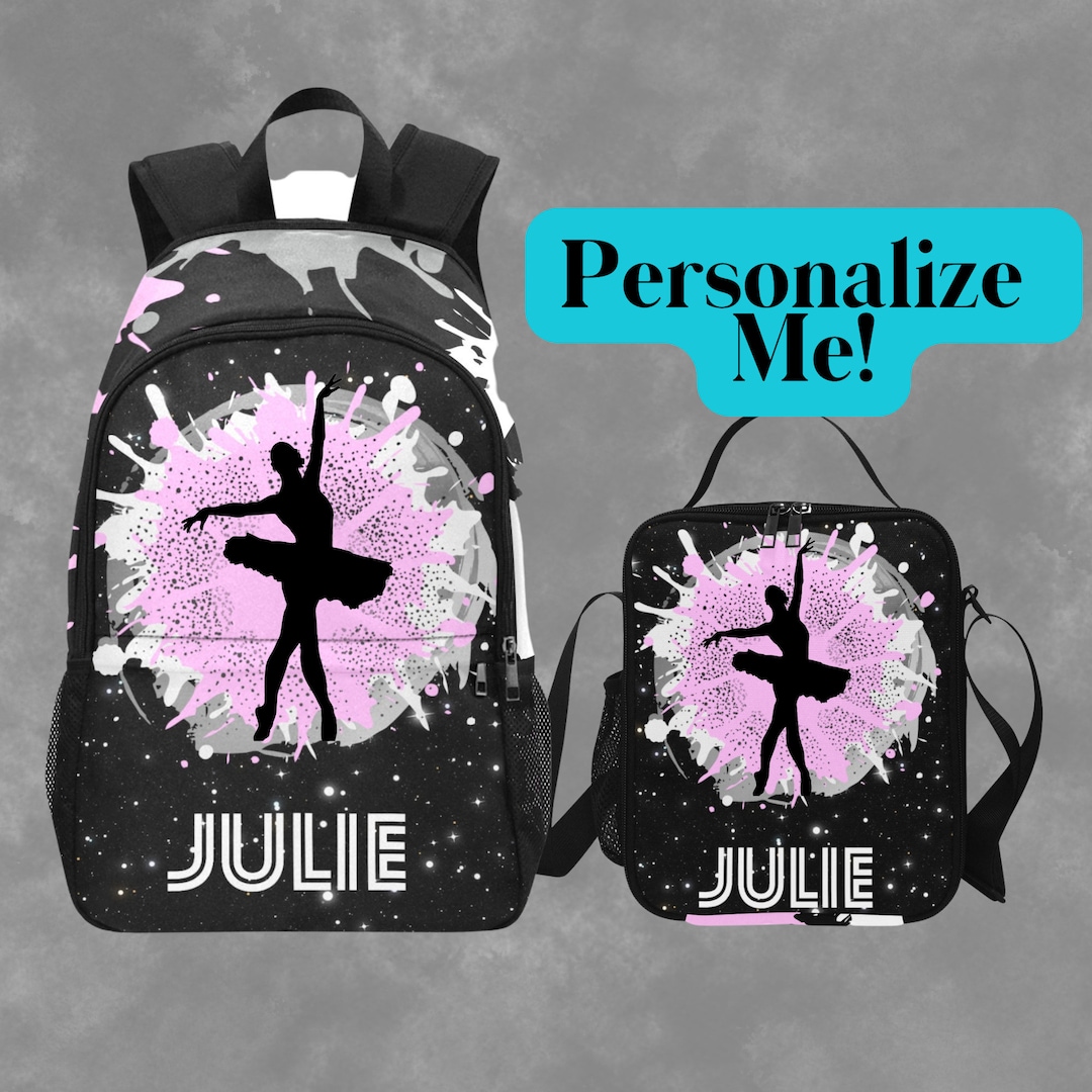 Customized Ballet Backpack and Matching Lunchbag, Personalized School