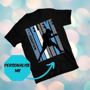 Maglietta da boxe personalizzata per bambini - Maglietta da boxe personalizzata per bambini con nome, maglietta da compleanno per ragazzi sportivi, vivi e ama la boxe.