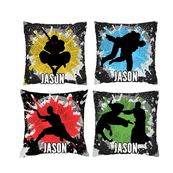 Personalized Ikido Pillow for Boys - Custom Pillow With Name on For Aikido Kids Birthday GIft for Martial Arts kids, Ninja Gifts for Child