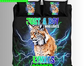 Custom Just A Boy Who Loves Lynxes Duvets And Comforter Sets
