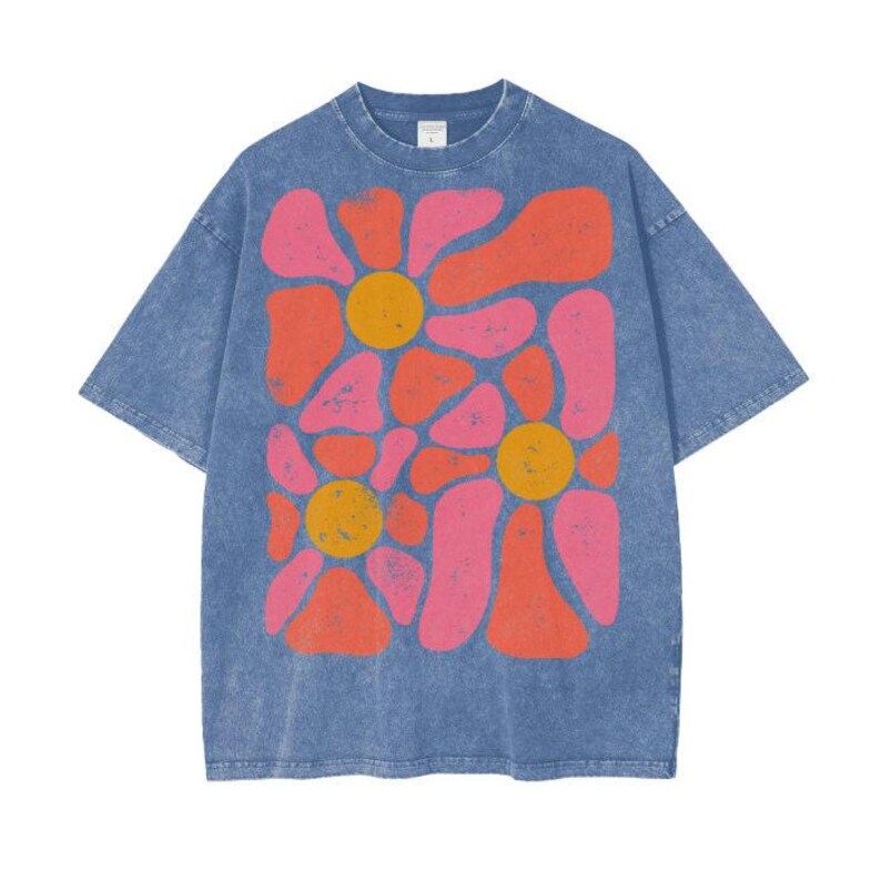 Cool Oversized Shirt for Men And Women, Abstract Art TShirt image 7