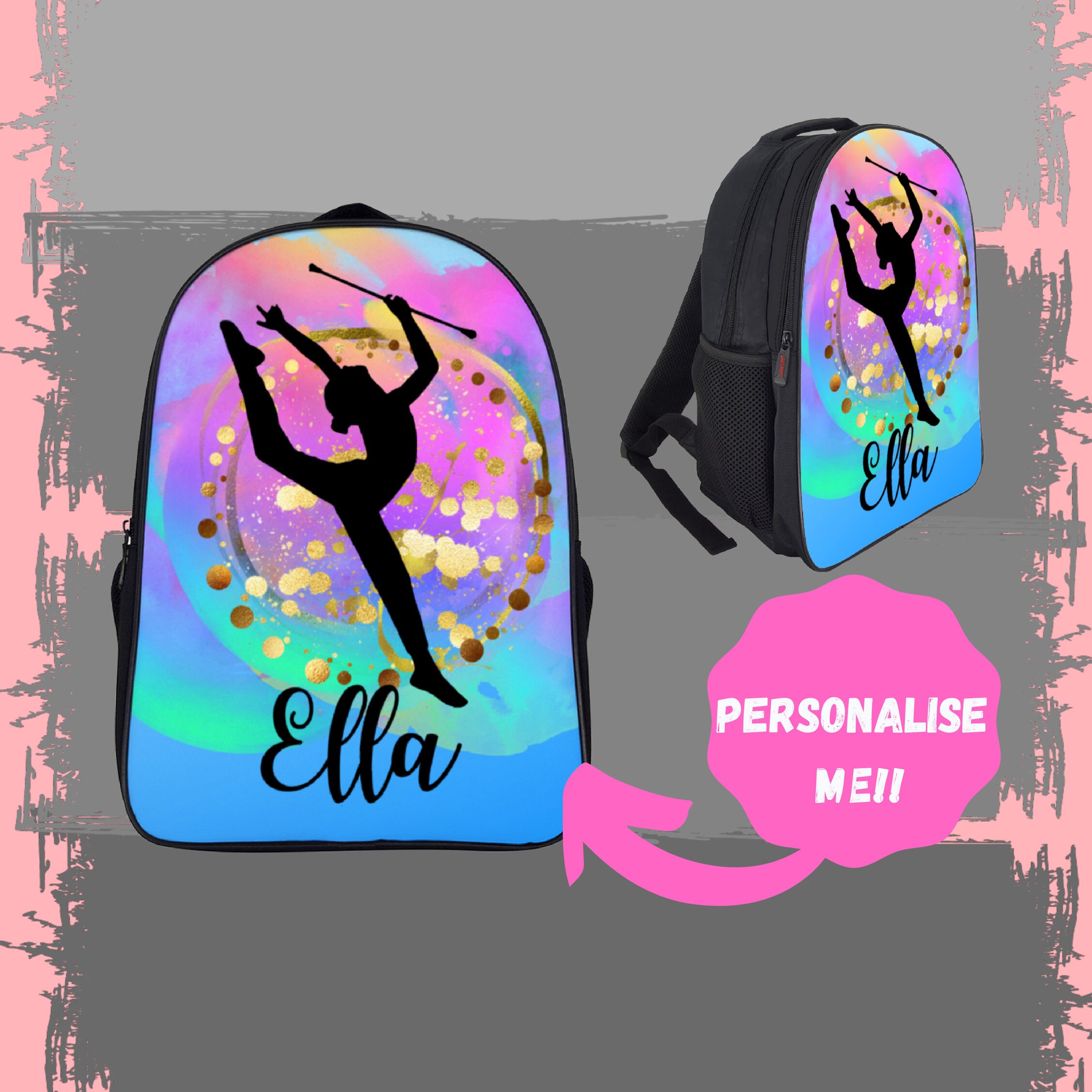 Personalized Rhythmic Gymnastics Backpack for Girls Custom Etsy