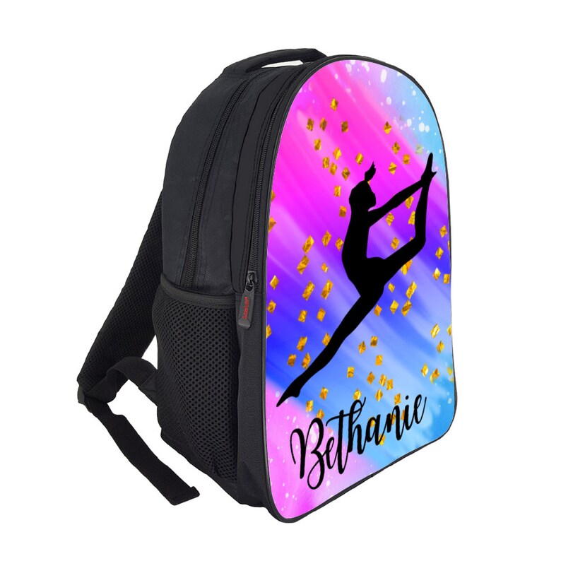 Personalised Gymnastic Girl's Adjustable Custom Backpack Rucksack Bag 3 Colours Personalised Gymnastic Girl's Adjustable Custom Backpack Rucksack Bag 3 Colours