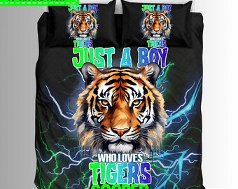 Custom Just A Boy Who Loves Tigers Duvets  And Comforter Sets