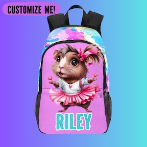 Sac à dos Capybara personnalisé pour filles, cartable personnalisé pour filles Capybara, cadeaux Capybara personnalisés pour enfants, adolescents, adolescents
