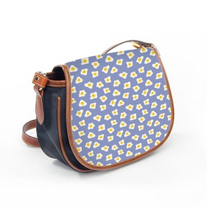Sac drôle d'oeufs au plat pour femme, sacs de malbouffe en bandoulière imprimé oeuf, cadeau pour amateur d'oeufs, cadeaux oeuf drôle, vêtements végétariens
