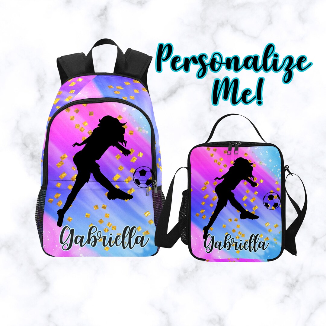 Personalized Kid Backpack for Soccer Girls, Soccer Backpack With