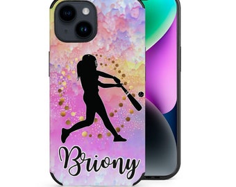 Customized Baseball Phone Case for Women, Girls Customized Iphone Cover for Baseball Players, Gift for Softball Girls Teen Coach Team