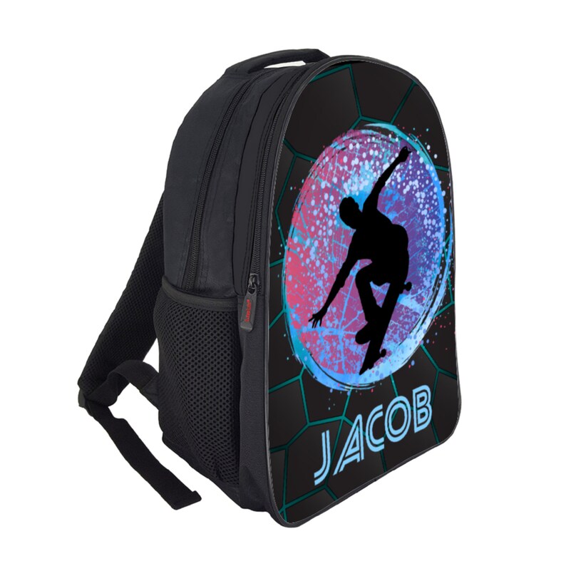 Boys Skateboarding Backpack Personalized Customized Skater Etsy