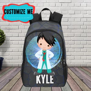 Sac à dos de médecin personnalisé pour garçons, cartable de rentrée pour enfants médecins, cadeau personnalisé pour jeunes fils de médecins ou de chirurgiens