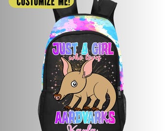 Just A Girl Who Loves Aardvarks Backpack for Kids