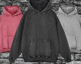 パーカー・フーディ STIGMA Dirty Washed Oversized Hoodie Black 24STHD05 Dirty Washed Oversized Hoodie Black / White - STIGMA | 60