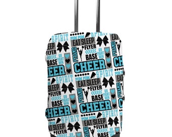 Womens Cheerleading Luggage Cover,  Cheer Girl Suitcase Protector for Vacations or Holidays, Cheerleader Luggage Covers for Women, Gift
