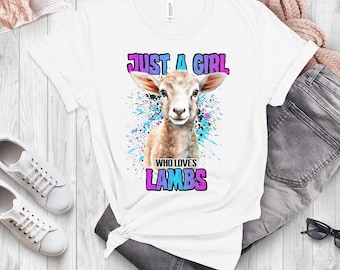 Just A Girl Who Loves  Lambs Shirt And Sweatshirts