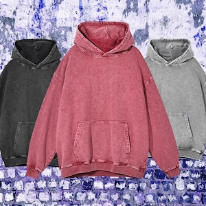 Pink Acid Wash Oversized Hoodies for  Women, Womens Oversize Hoodie, Distressed hoodie for Women, Baggy Oversized Clothing Contemporary