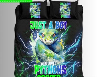 Custom Just A Boy Who Loves Pythons Duvets And Comforter Sets