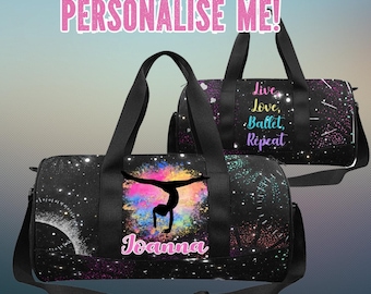 Personalized Weekender Bag for Teen Gymnastics  Girls -  Customized Handstand Backpack Duffle Bag for Teenagers, Handstand Gifts for Women