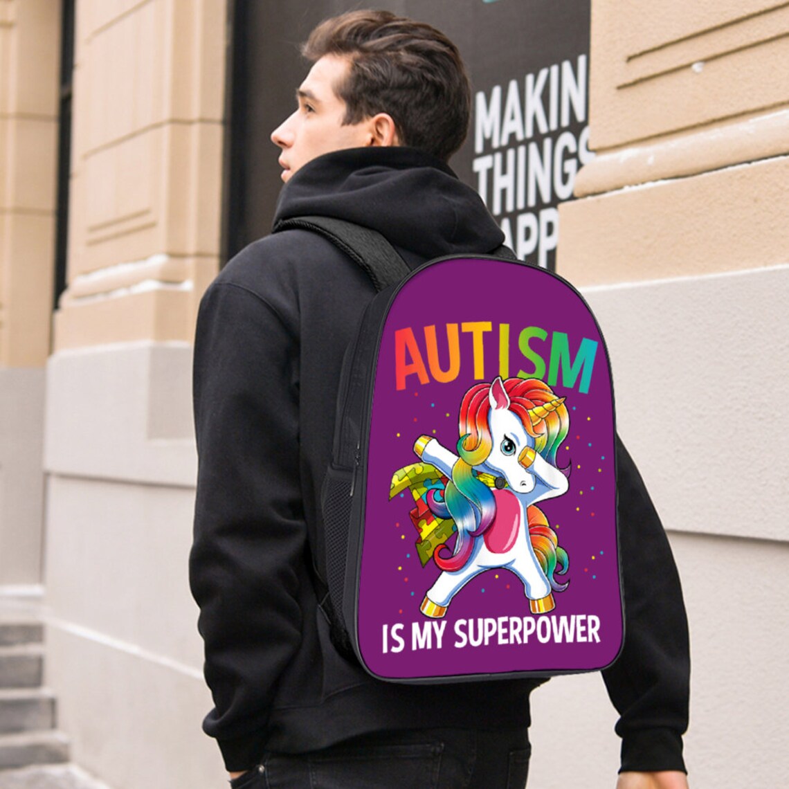 Autism Is My SuperPower Backpack for Kids Autism Awareness Etsy