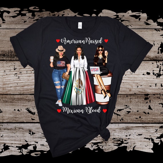 American Raised With Mexican Roots Usa Flag T-Shirt American Raised With Mexican Roots Usa Flag T-Shirt