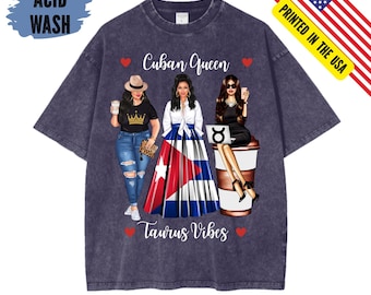 Custom Cuban Zodiac Shirt, Cuban Queen TShirts