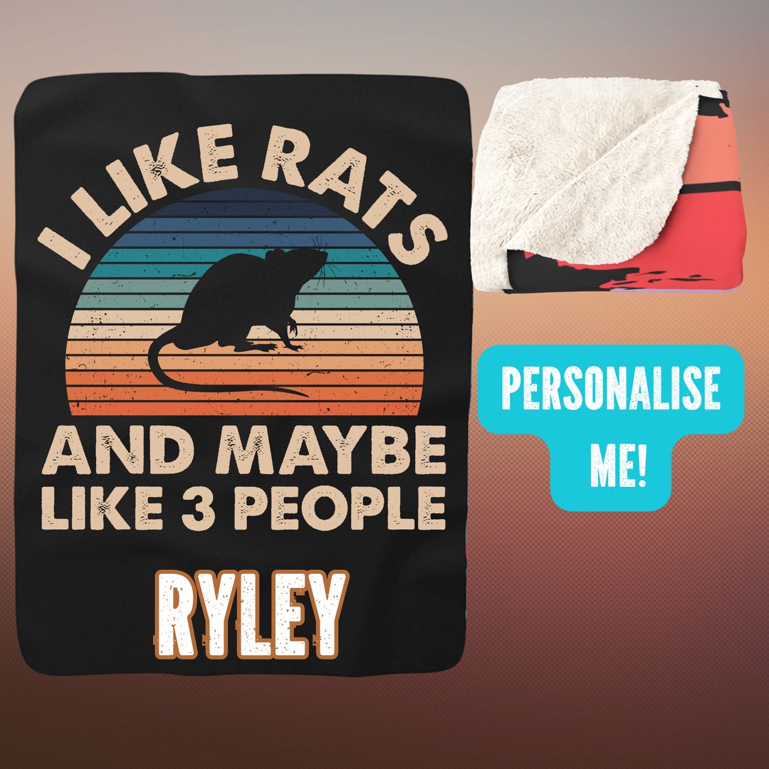 Custom Rat Blanket With Name on for Women and Kids Pet Rat Etsy