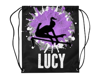 Gymnastics Grip Bag, Custom Gymnastics Drawstring Backpack for Girls, Personalized School Bag for Gymnastics  Kids, Sports Practice Bags