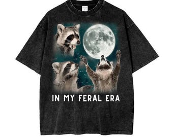 In My Feral Era Shirt for Men, Men's Raccoon Shirt,