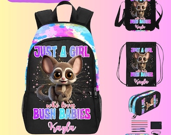 Just A Girl Who Loves Bush Babies Backpack for Kids