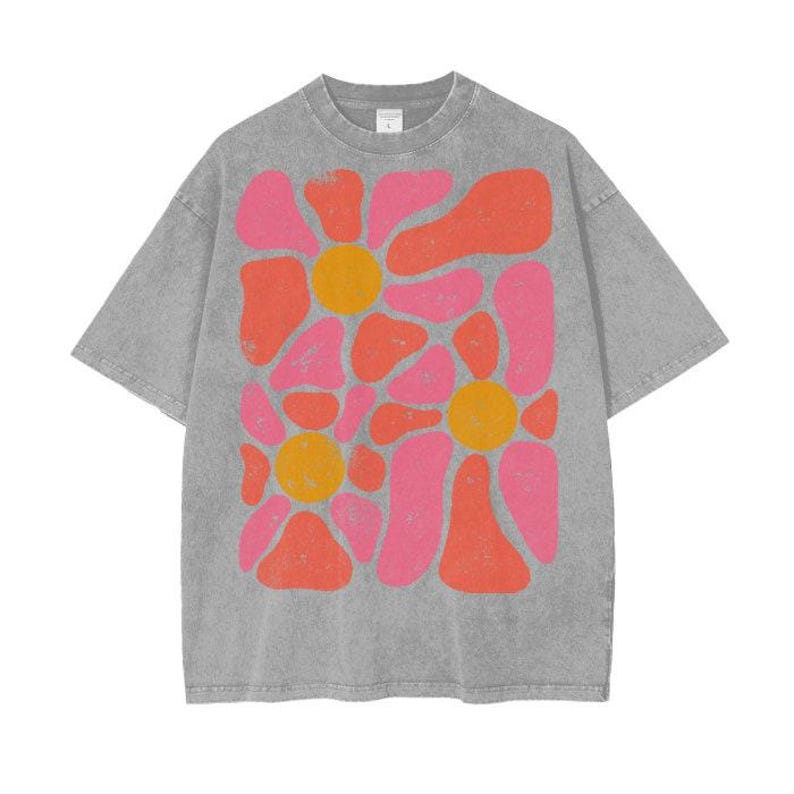 Cool Oversized Shirt for Men And Women, Abstract Art TShirt image 5