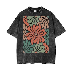 Floral Abstract Art Shirt, Men&#39;s Flower TShirt, Gift for Art Lovers, Contemporary Floral TShirts for Women And Men Unisex Tees, Botanical