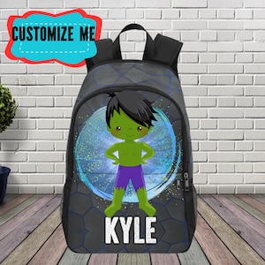 Personalized Boys Monster Backpack, Back To School Bag for  Kids,  Customized Gift for Boys Bags, Cartoon Character Rucksack for Preschool
