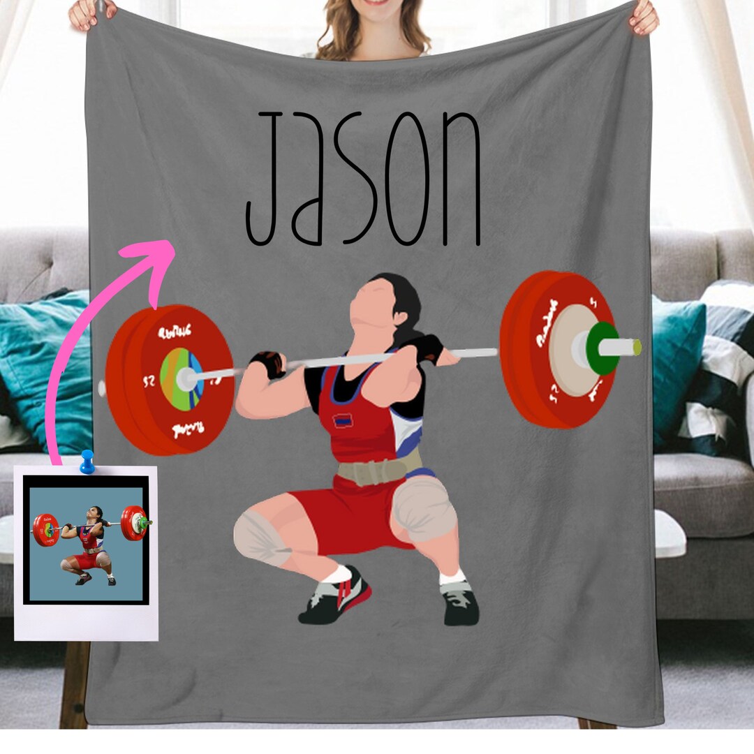 Weightlifting Blanket With Name Customized Wrestle Throw for Etsy