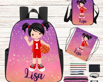 Personalized Backpack for Kids, Basketball Bag for Girls - Fully Customizable-Girls Backpack for Basketball Practice, Sports Bag For Kids,